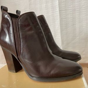 Michael Kors deep Brown Booties 4” heel SIZE 8